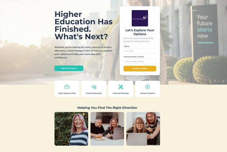 Campaign landing page
