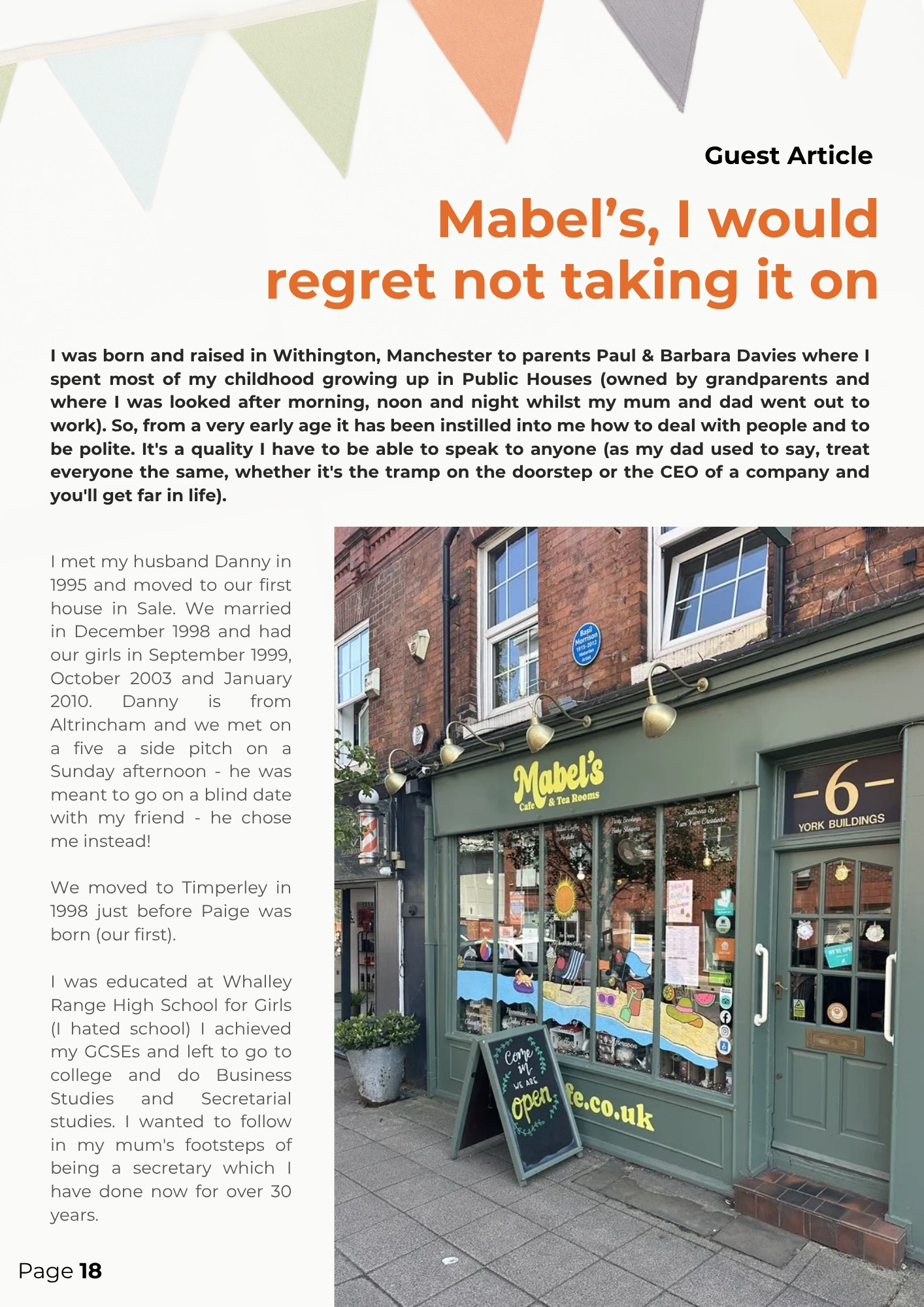 Mabel’s, I would
regret not taking it on